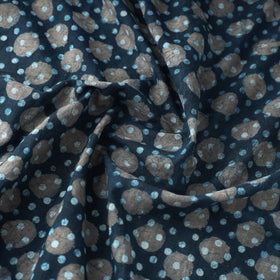  Blue Bindaas Natural Dyed Cotton Block Print Fabric