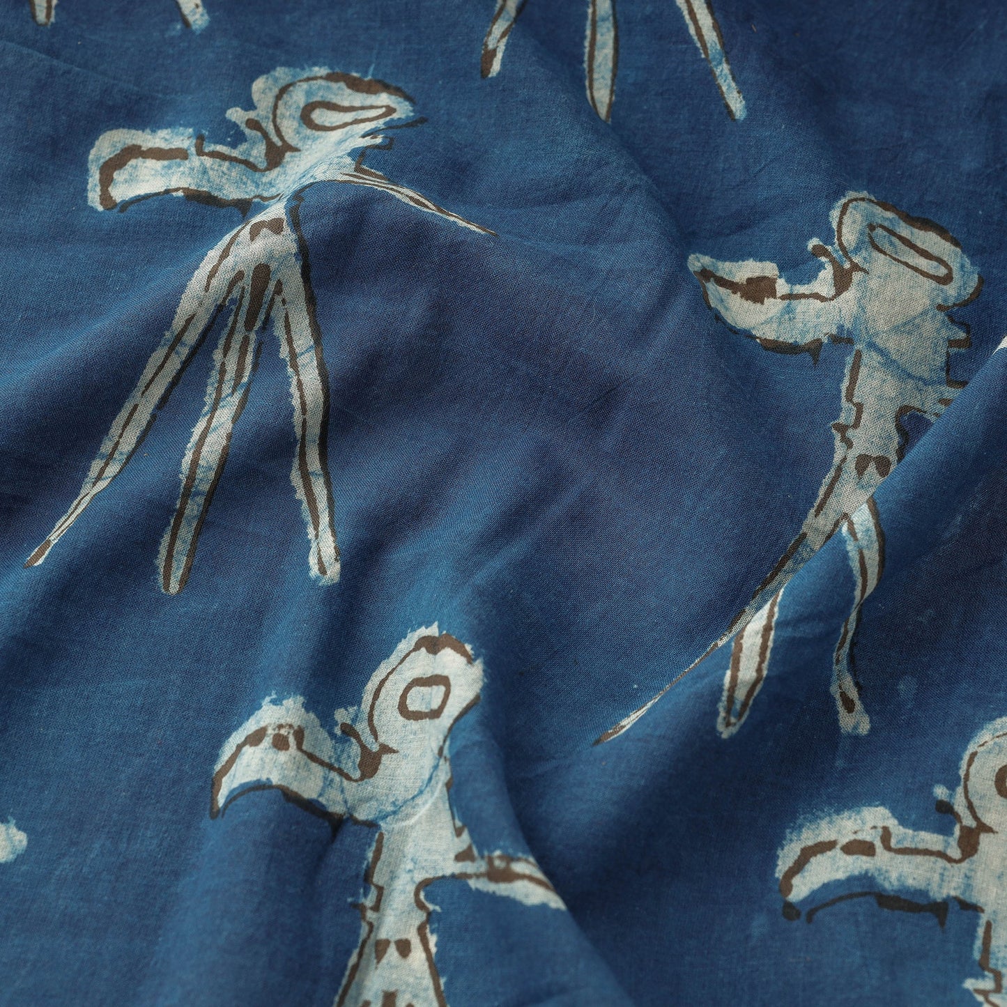 Bindaas Block Printed Cotton Natural Dyed Fabric