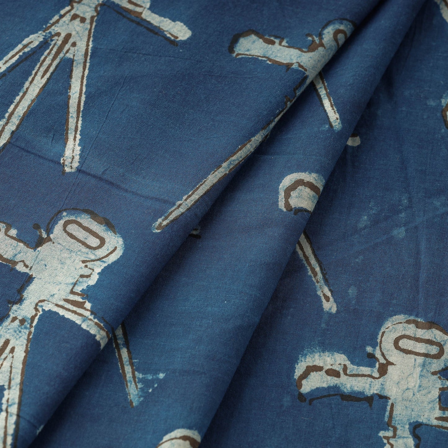 Bindaas Block Printed Cotton Natural Dyed Fabric