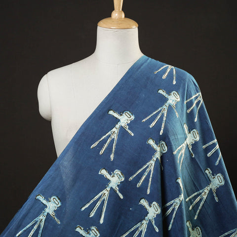 Bindaas Block Printed Cotton Natural Dyed Fabric
