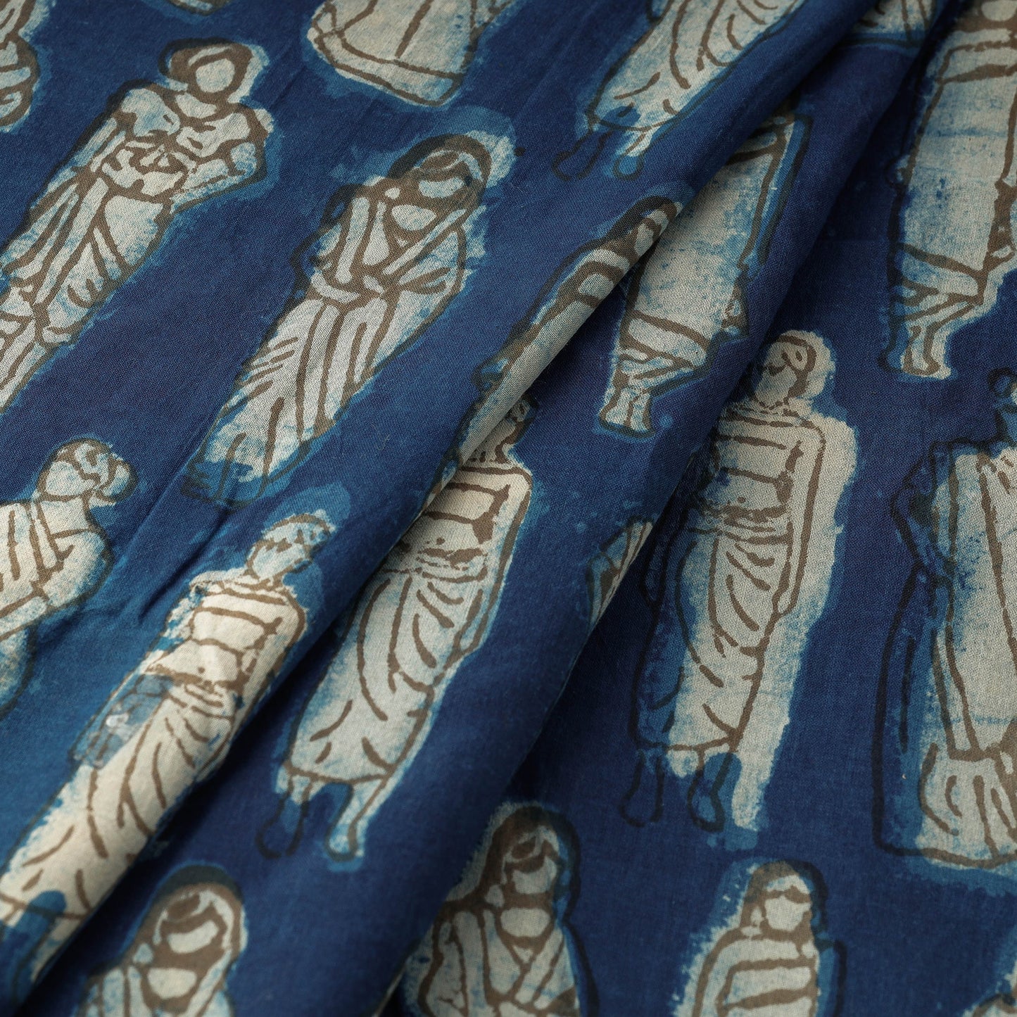 Bindaas Block Printed Cotton Natural Dyed Fabric