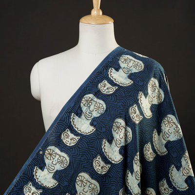 Bindaas Block Printed Cotton Natural Dyed Fabric