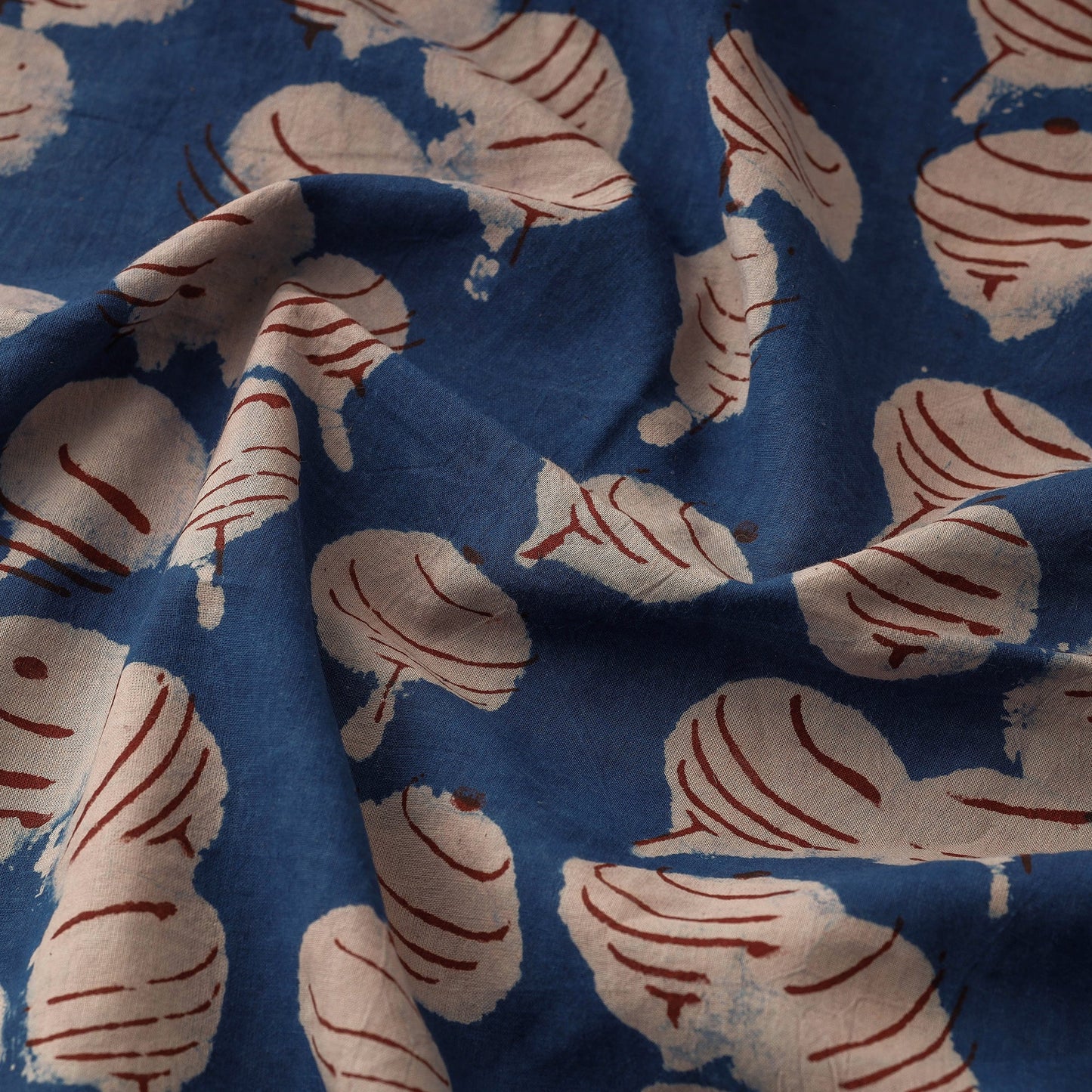 Bindaas Block Printed Cotton Natural Dyed Fabric