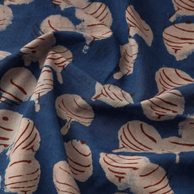 Bindaas Block Printed Cotton Natural Dyed Fabric
