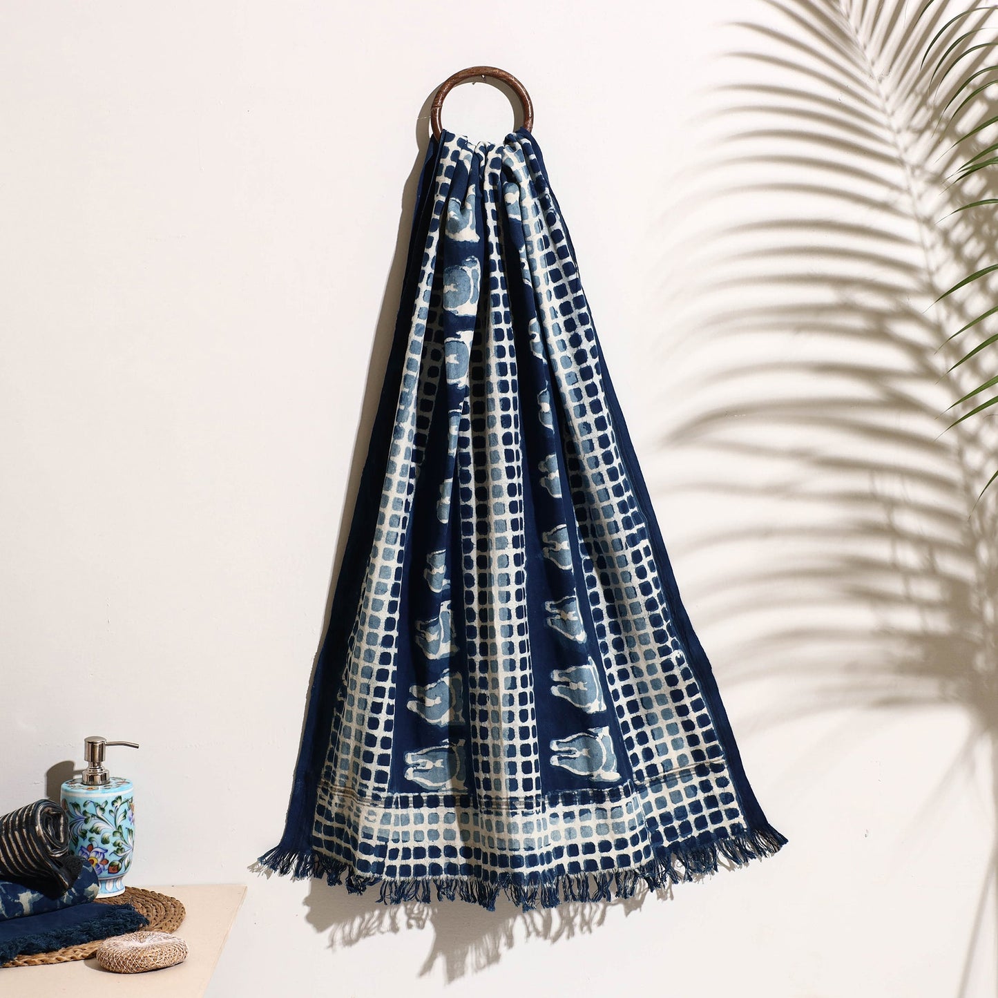  Bindaas Block Printed Handloom Cotton Towel 