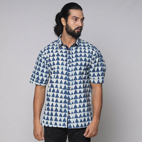 Buy Bindaas Block Printed Natural Dyed Cotton Men Half Sleeve Shirt Online at iTokri.com