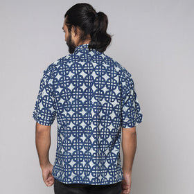 Buy Bindaas Block Printed Natural Dyed Cotton Men Half Sleeve Shirt Online at iTokri.com
