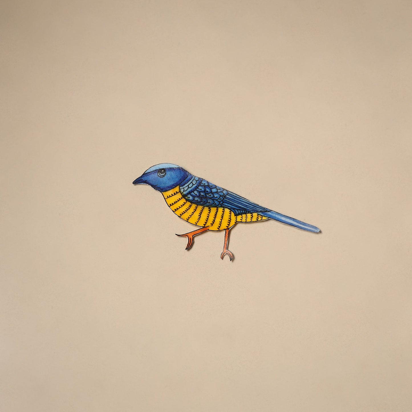 Bird - tholu bommalata leather puppet fridge magnet 14