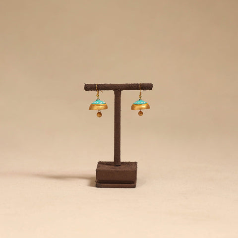 Bishnupur handpainted terracotta jhumki earrings 163