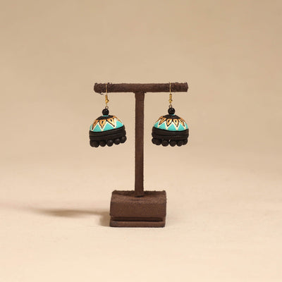 Bishnupur handpainted terracotta jhumki earrings 86