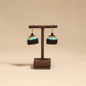 Bishnupur handpainted terracotta jhumki earrings 86