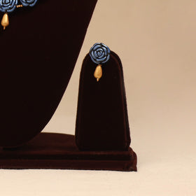 Bishnupur handpainted terracotta necklace set 26