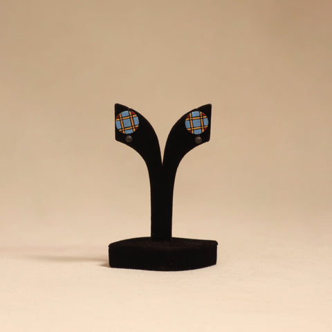 Bishnupur handpainted terracotta stud earrings 174