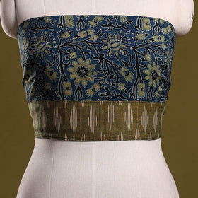 Block print cotton ajrakh blouse piece 13 - handcrafted