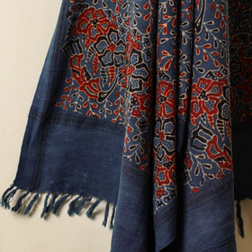 Blue - Block Print Cotton Ajrakh Handloom Towel