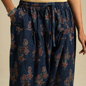Blue Block Print Cotton Ajrakh Salwar