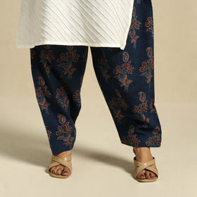 Blue Block Print Cotton Ajrakh Salwar