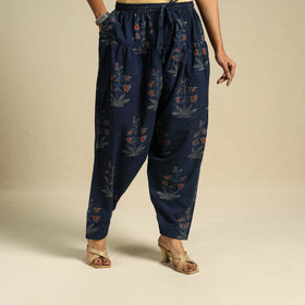 Blue Block Print Cotton Ajrakh Salwar