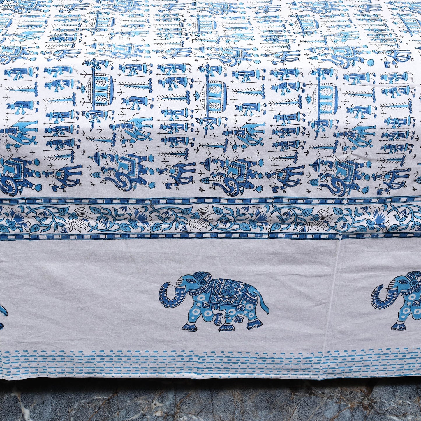 Cotton double sanganeri bed sheet set (108 x 90 in) 06