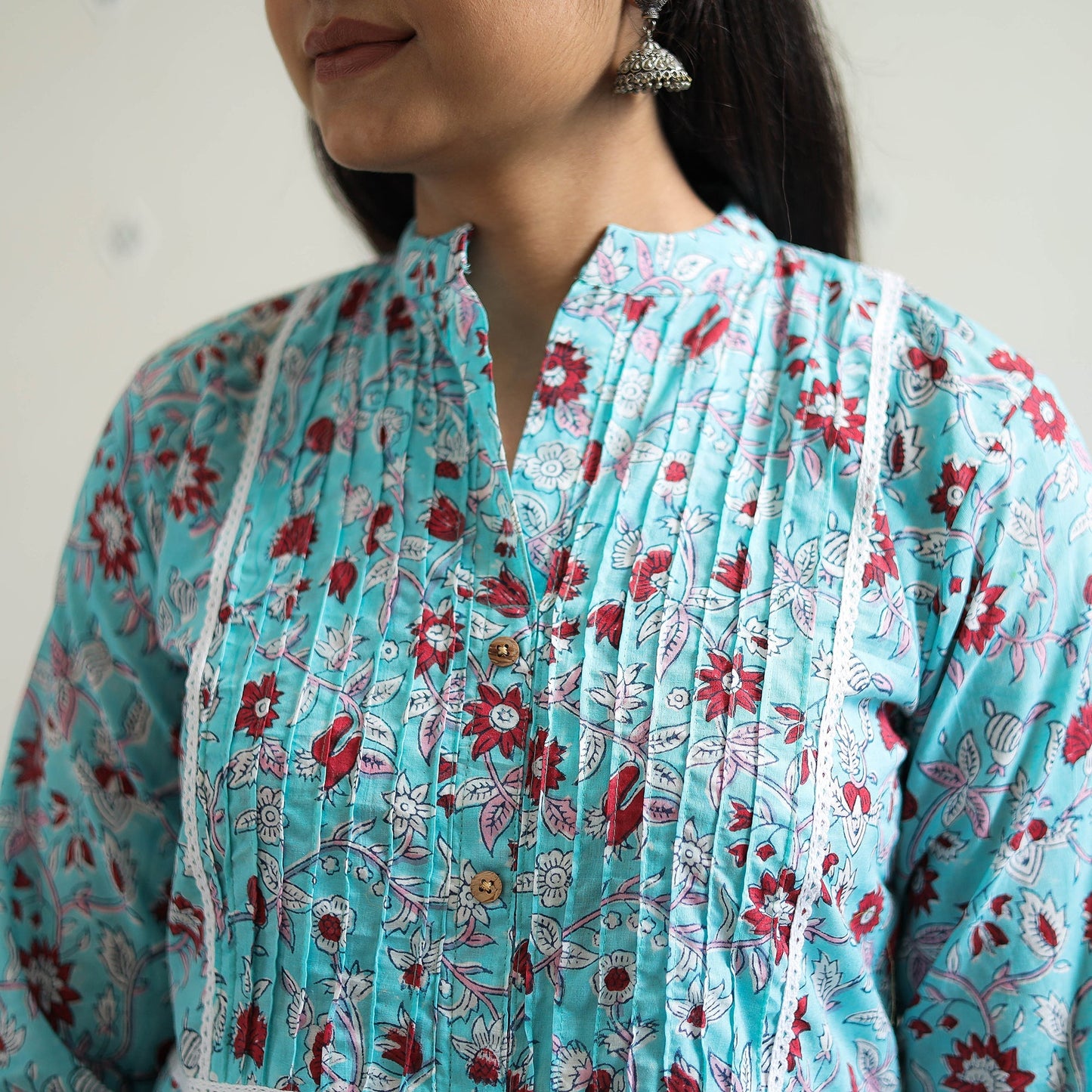 Buy Blue Sanganeri Print Kurta for Women Online