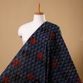 Blue Block Print Cotton Natural Dyed Ajrakh Fabric