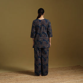Cotton natural dyed co-ord set 07 - handcrafted