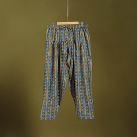 Blue - cotton natural dyed salwar 05 - handcrafted