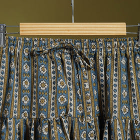 Blue - cotton natural dyed salwar 05 - handcrafted