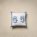 Cotton sanganeri cushion cover (16 x 16 in) 40 - handcrafted