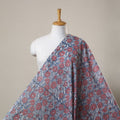 Blue Block Print Cotton Sanganeri Fabric