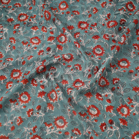  Block Print Cotton Blue Sanganeri Fabric