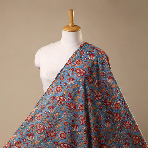 Blue - cotton sanganeri fabric 04 - handcrafted