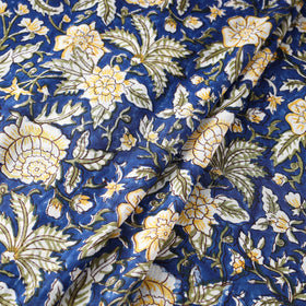 Blue - cotton sanganeri fabric 09 - handcrafted