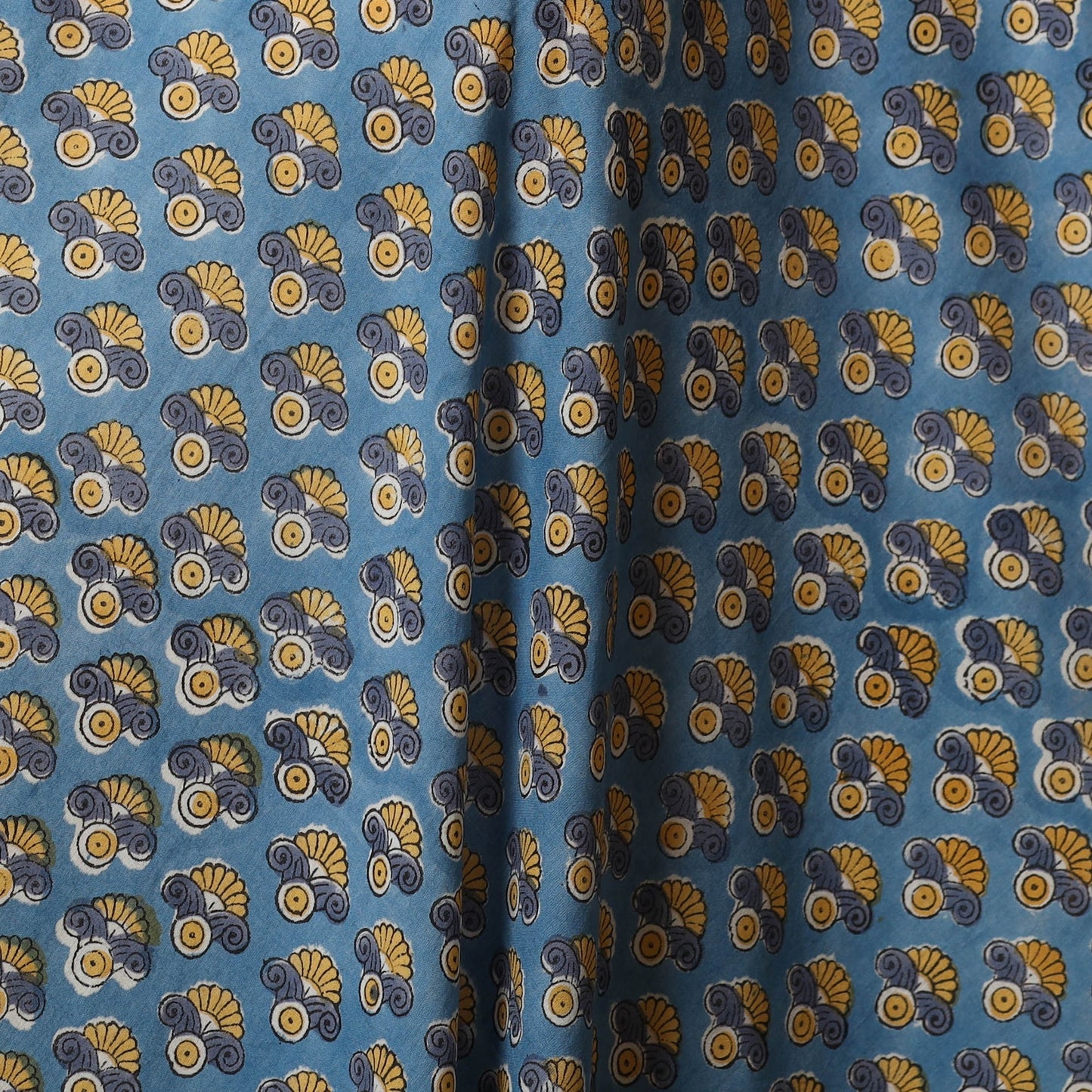 Blue - cotton sanganeri fabric 17 - handcrafted