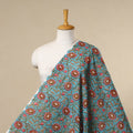 Blue - cotton sanganeri fabric 35 - handcrafted
