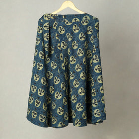 Buy Block Print Cotton Wrap Around Ajrakh Skirt Online