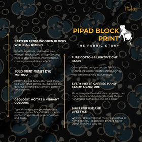 Blue - block print handloom chanderi silk pipad fabric 05