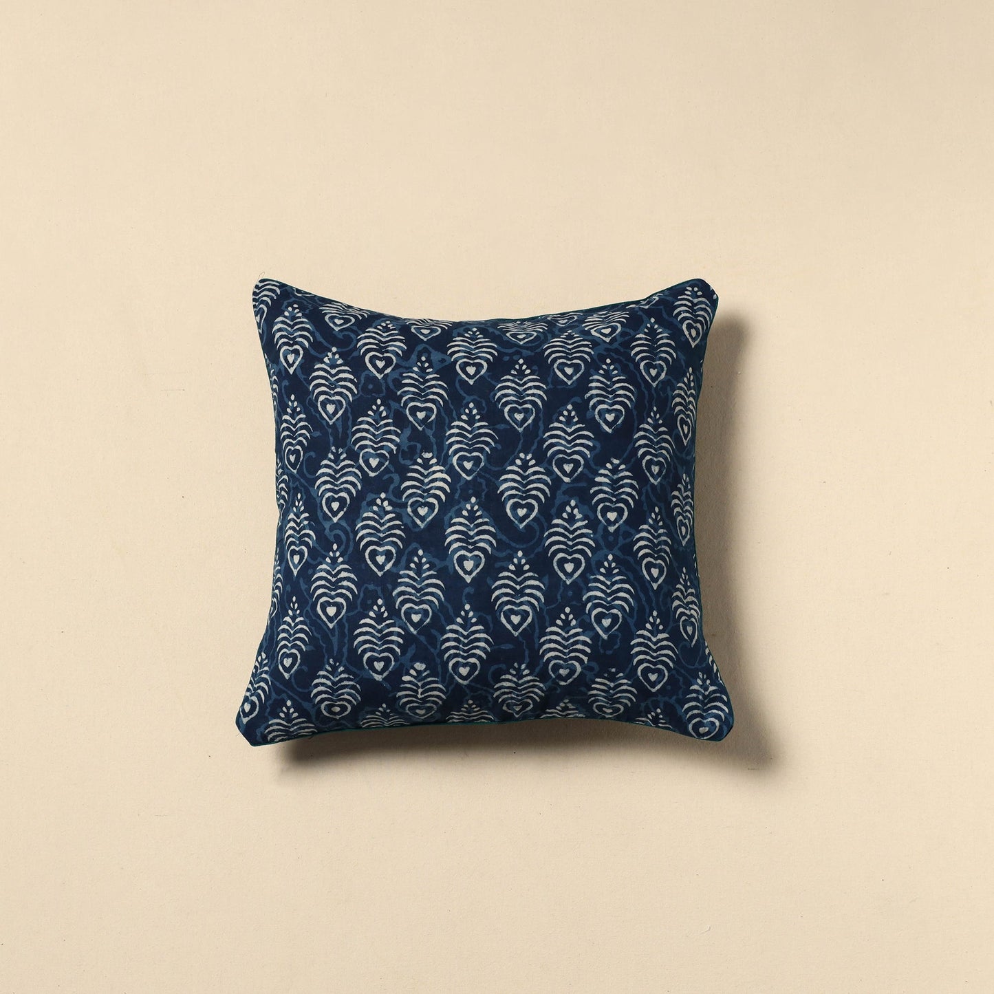 Indigo bagru cushion cover 01 - handcrafted