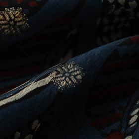 Natural dyed dola silk jacquard buti fabric 13 - handcrafted