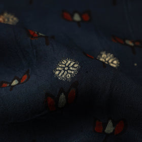 Natural dyed dola silk jacquard buti fabric 09 - handcrafted
