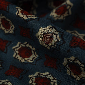 Natural dyed dola silk jacquard buti fabric 05 - handcrafted