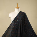 Natural dyed dola silk jacquard buti fabric 09 - handcrafted