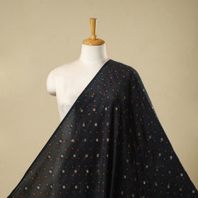 Natural dyed dola silk jacquard buti fabric 09 - handcrafted