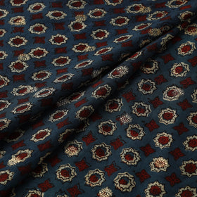 Natural dyed dola silk jacquard buti fabric 05 - handcrafted