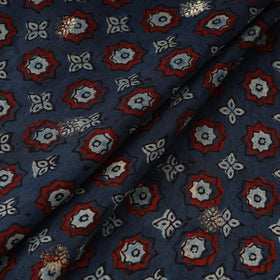 Blue - natural dyed dola silk jacquard buti fabric 12