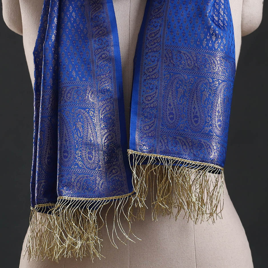 Brocade handloom semi silk banarasi stole 06 - handcrafted