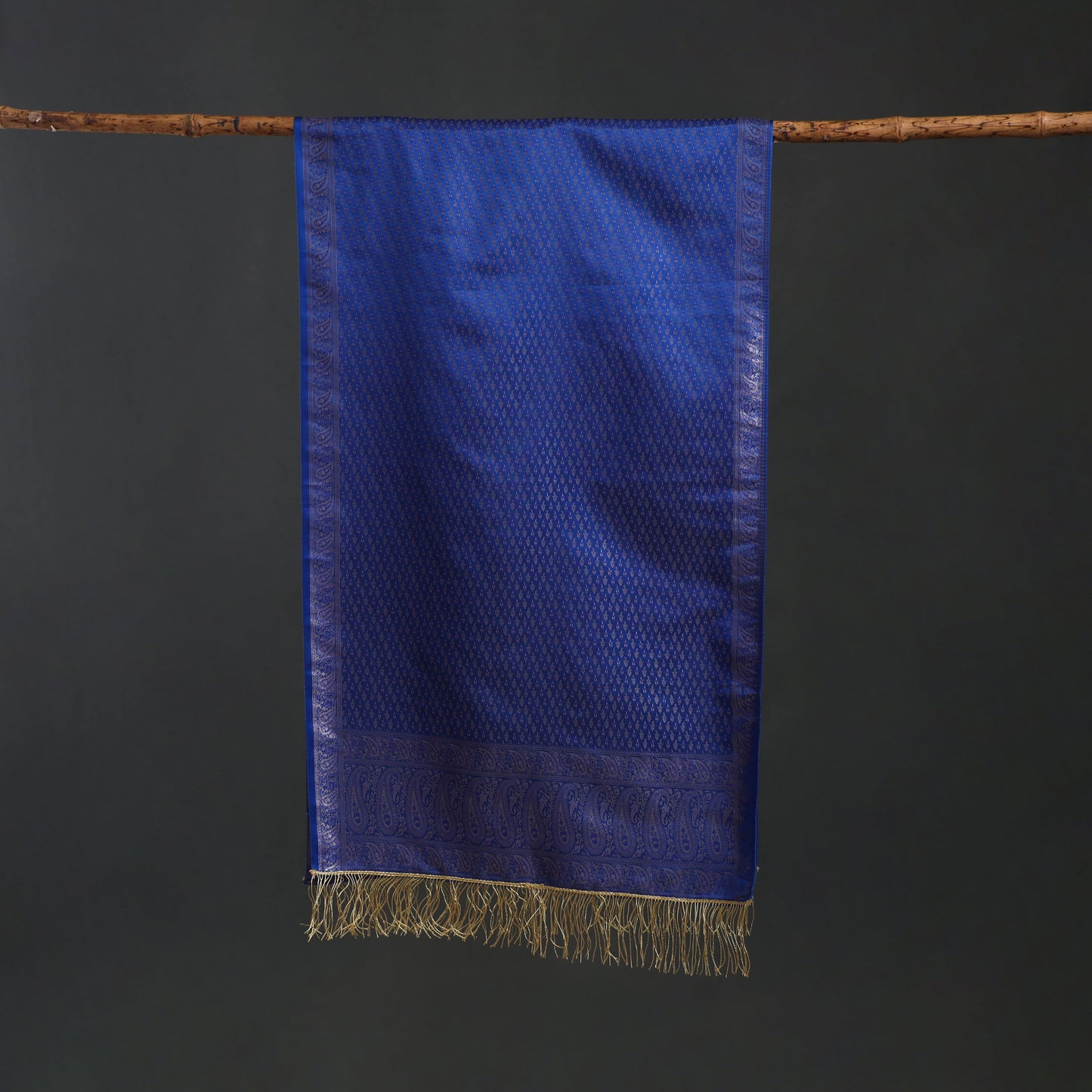 Brocade handloom semi silk banarasi stole 06 - handcrafted