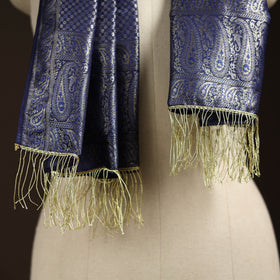 Brocade handloom semi silk banarasi stole 09 - handcrafted