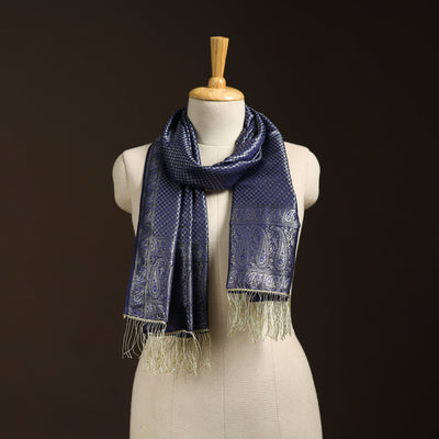 Brocade handloom semi silk banarasi stole 09 - handcrafted