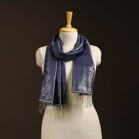 Brocade handloom semi silk banarasi stole 09 - handcrafted